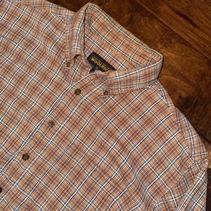 John Rich And Bros. Woolrich Buckskin Plaid Casual Flannel Size Large Outdoor